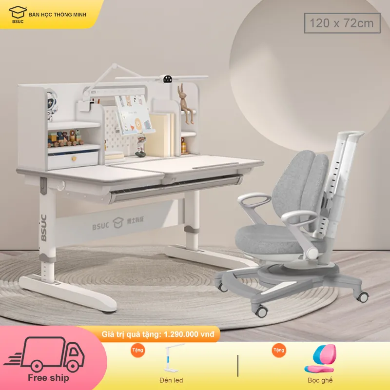 Bộ bàn học cho bé trai ST-12001 và Ghế DRY-818