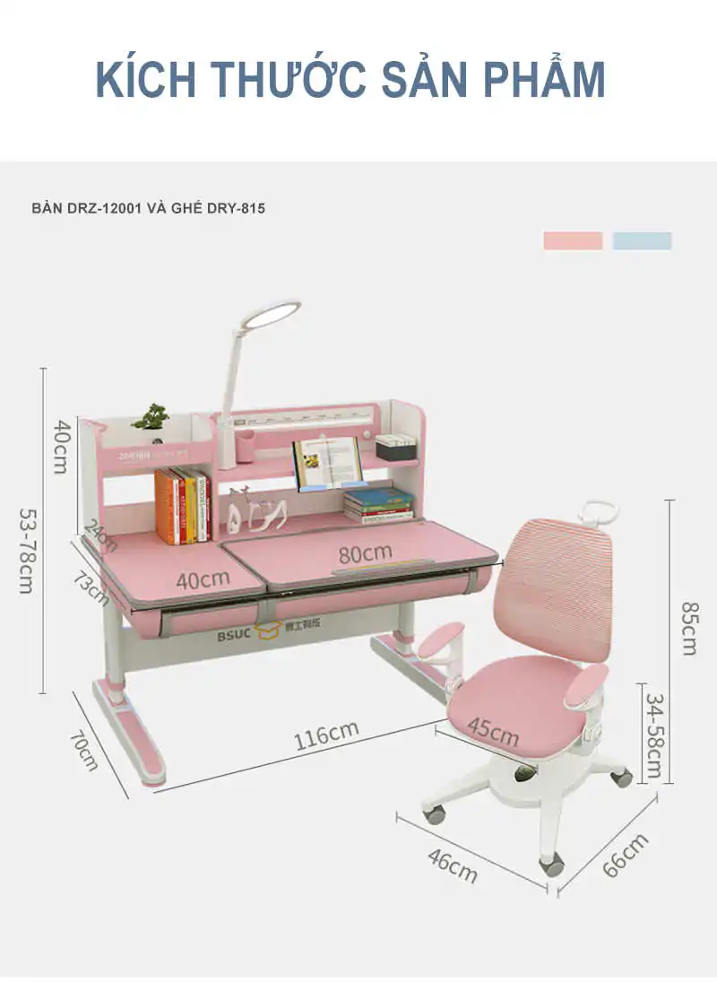 Cách chọn kích thước bàn học sinh tiểu học theo Bộ Y Tế 4 Kich Thuoc Ban Hoc Sinh Tieu Hoc 2