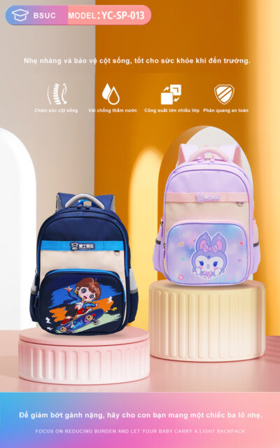 Balo Chống Gù YC_SP 013 Màu Xanh Và Màu Hồng